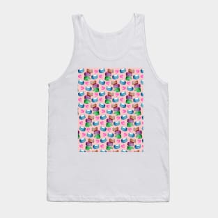 Sweet Macaron Dreams Watercolour Light Pink Background Tank Top